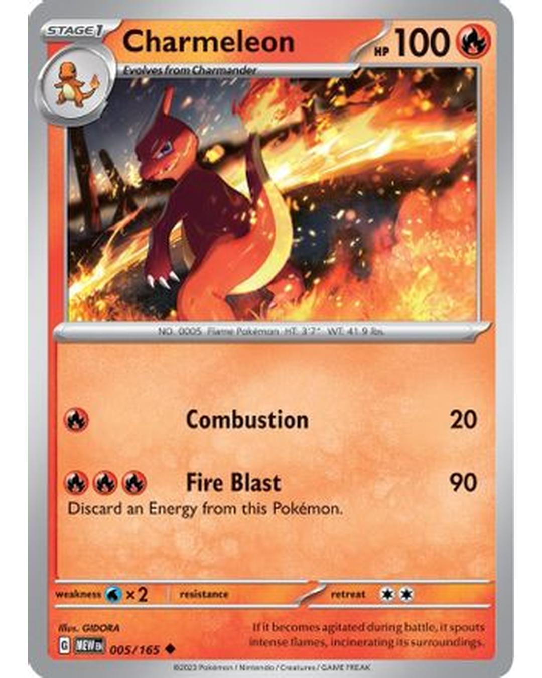 Charmeleon 005/165  SV Scarlet & Violet 151 - Uncommon