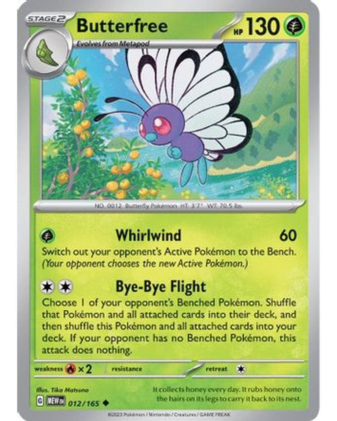 Butterfree 012/165  SV Scarlet & Violet 151 - Uncommon