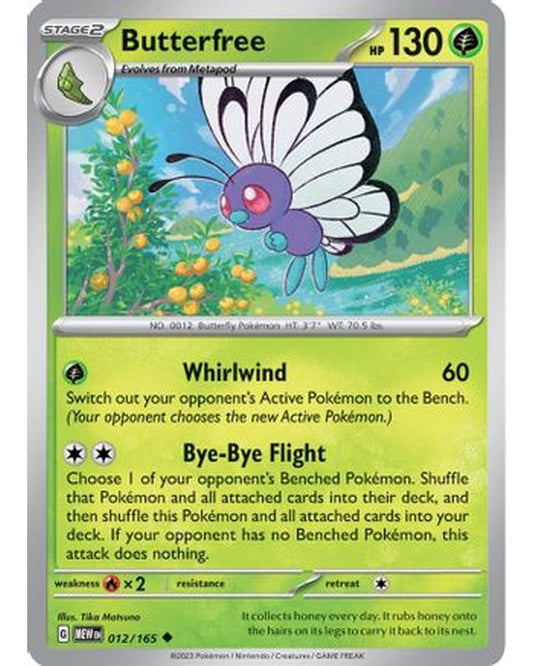 Butterfree 012/165  SV Scarlet & Violet 151 - Uncommon