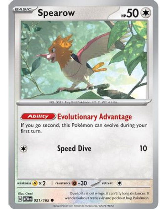 Spearow 021/165  SV Scarlet & Violet 151 - Common