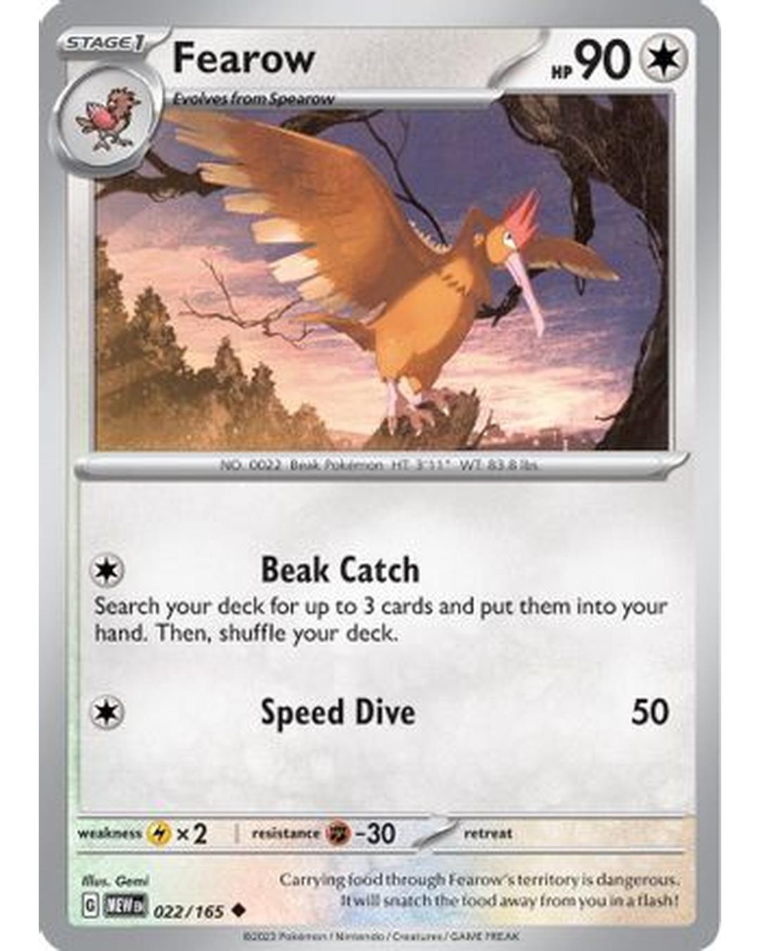 Fearow 022/165  SV Scarlet & Violet 151 - Uncommon