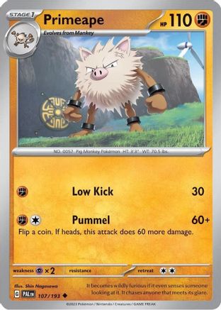 Primeape 107/193  - Holofoil Miscellaneous Cards & Products - Uncommon