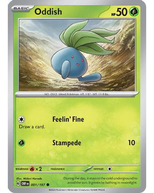 Oddish 001/197  SV03 Obsidian Flames - Common
