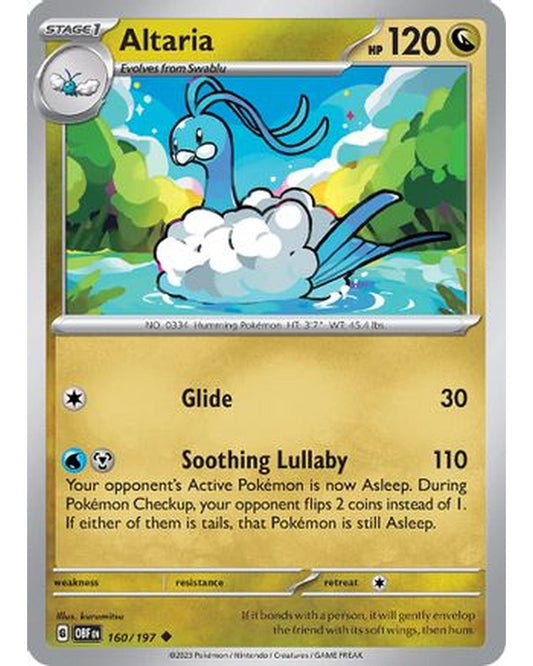 Altaria 160/197  - Reverse Holofoil SV03 Obsidian Flames - Uncommon