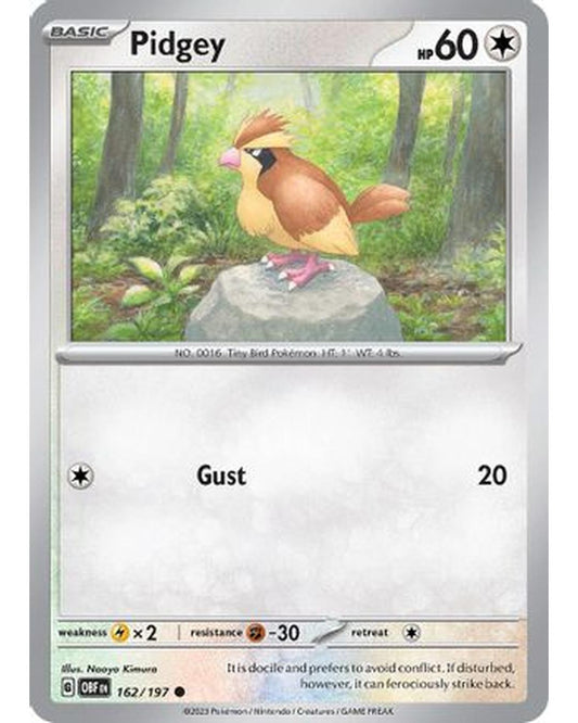Pidgey 162/197  SV03 Obsidian Flames - Common