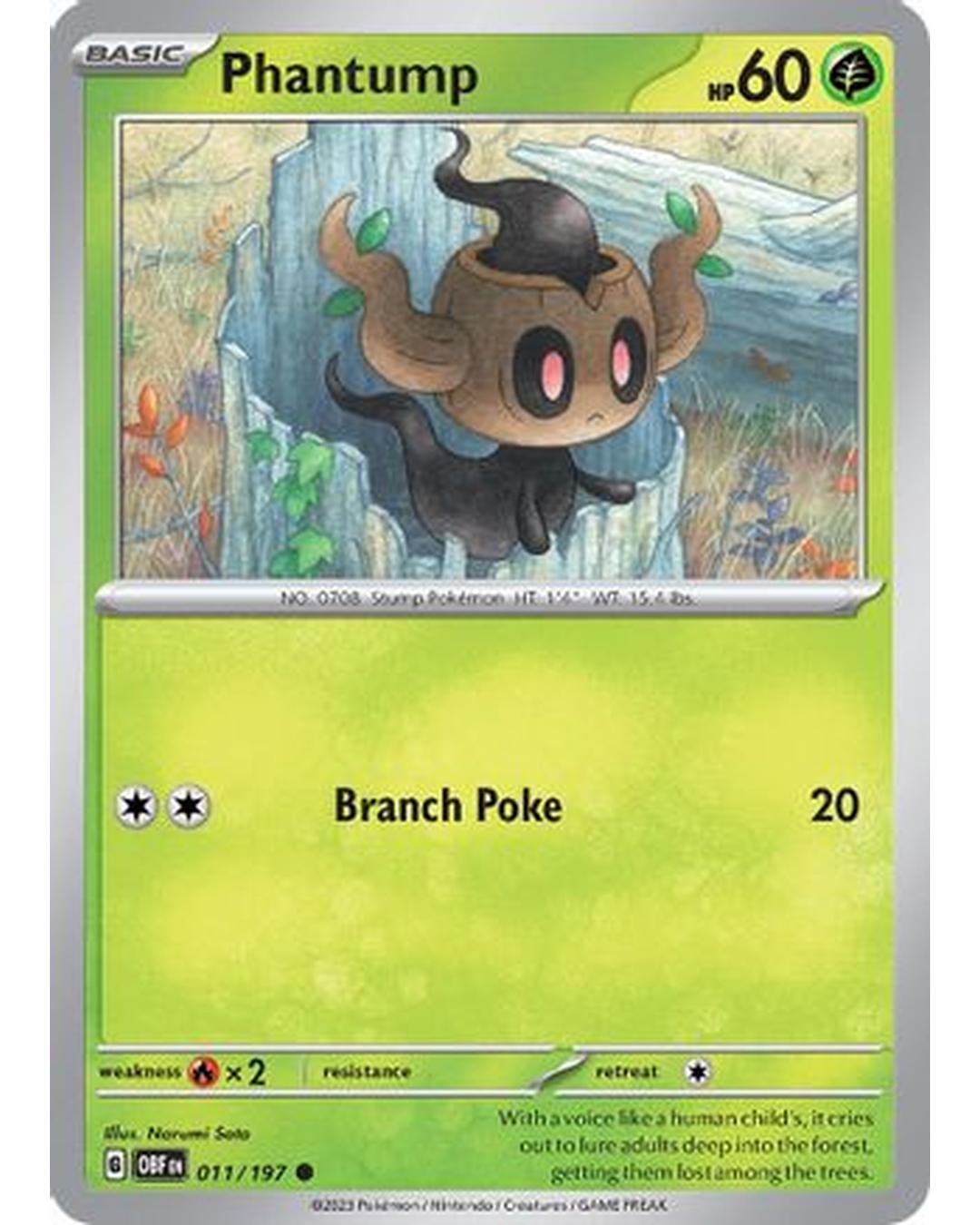 Phantump 011/197  SV03 Obsidian Flames - Common