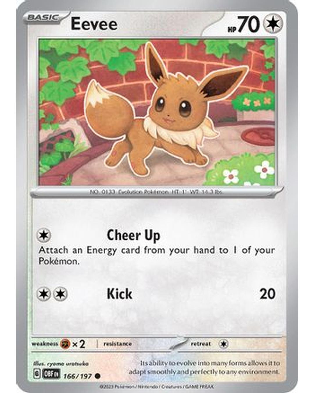 Eevee 166/197  SV03 Obsidian Flames - Common