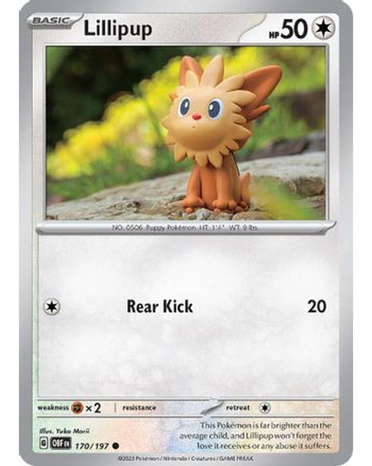 Lillipup 170/197  - Reverse Holofoil SV03 Obsidian Flames - Common