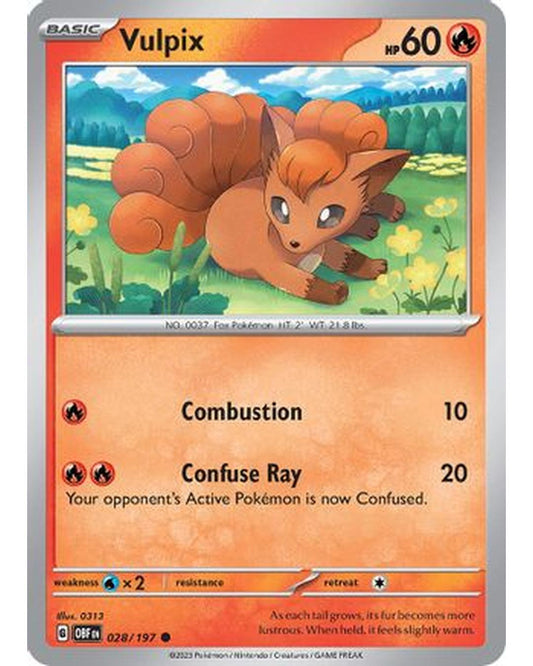 Vulpix 028/197  SV03 Obsidian Flames - Common