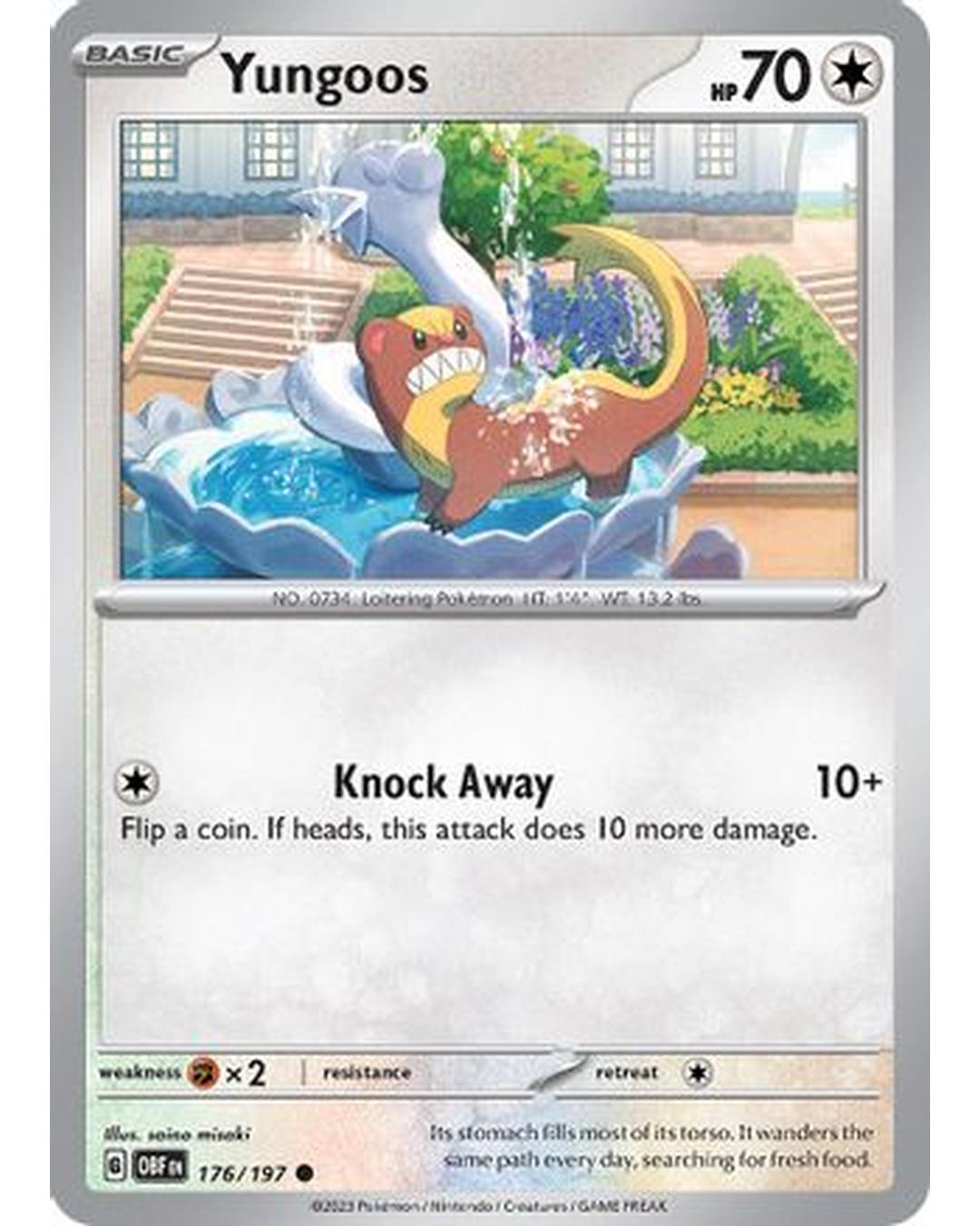 Yungoos 176/197  - Reverse Holofoil SV03 Obsidian Flames - Common