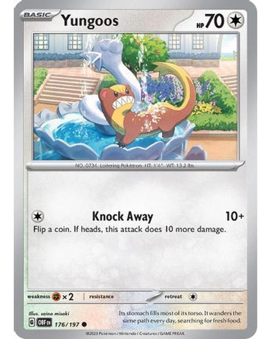 Yungoos 176/197  - Reverse Holofoil SV03 Obsidian Flames - Common