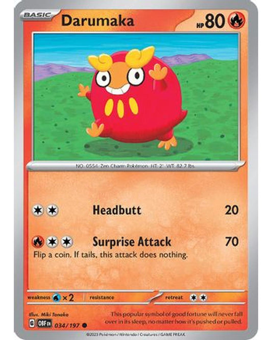 Darumaka 034/197  SV03 Obsidian Flames - Common