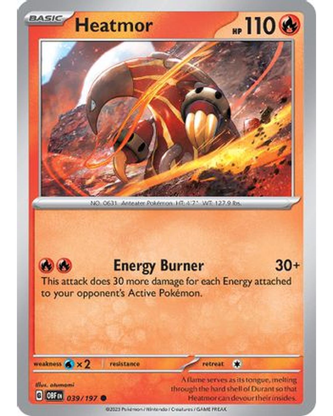 Heatmor 039/197  SV03 Obsidian Flames - Common