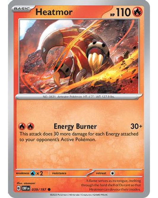 Heatmor 039/197  - Reverse Holofoil SV03 Obsidian Flames - Common