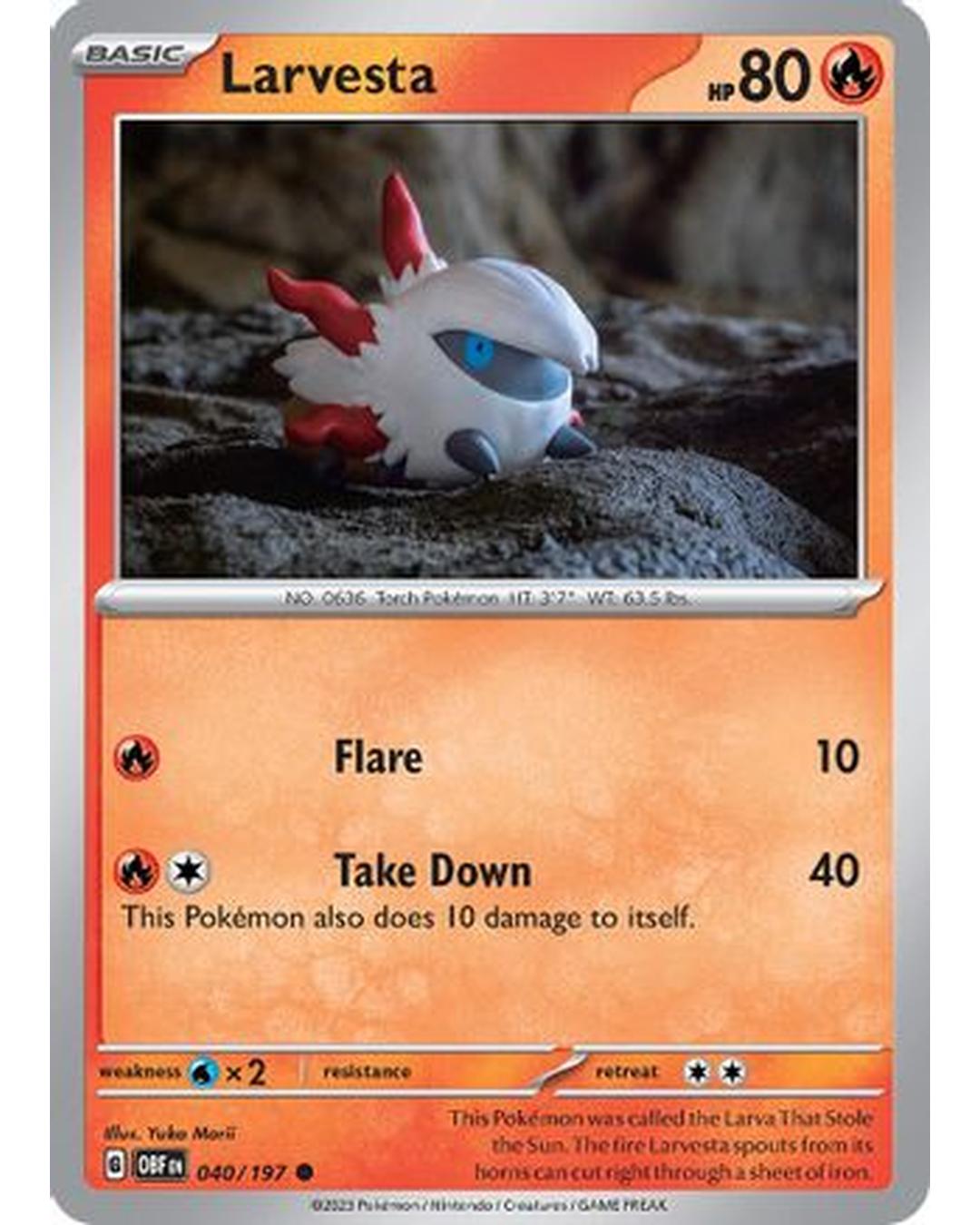 Larvesta 040/197  SV03 Obsidian Flames - Common