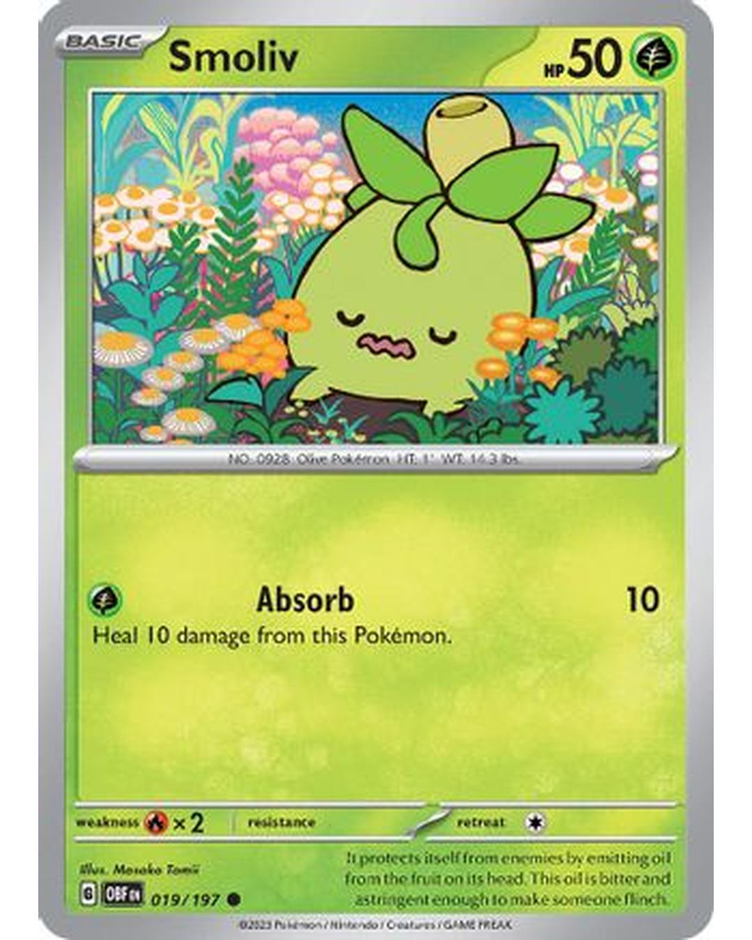 Smoliv 019/197  SV03 Obsidian Flames - Common