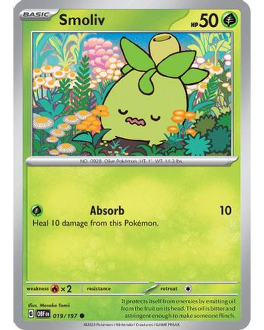 Smoliv 019/197  SV03 Obsidian Flames - Common