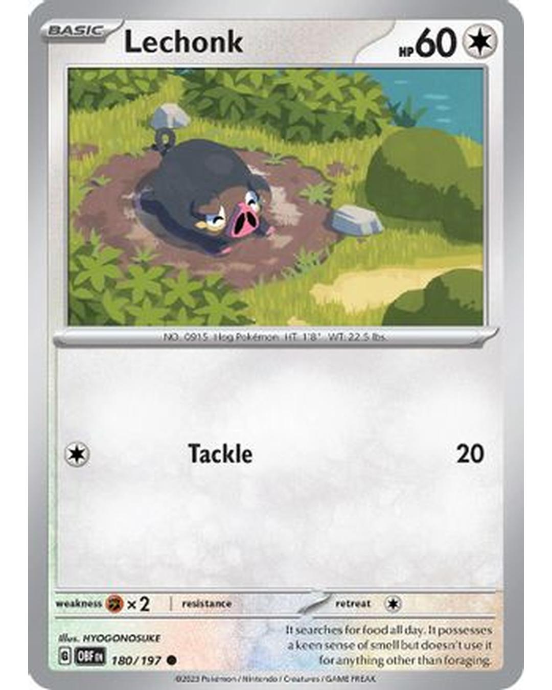 Lechonk 180/197  SV03 Obsidian Flames - Common