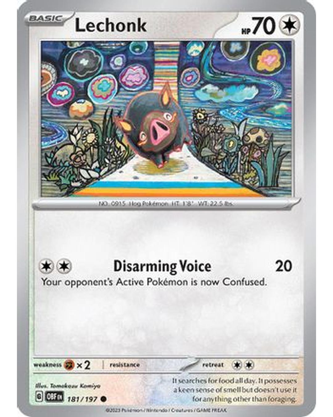 Lechonk 181/197  SV03 Obsidian Flames - Common