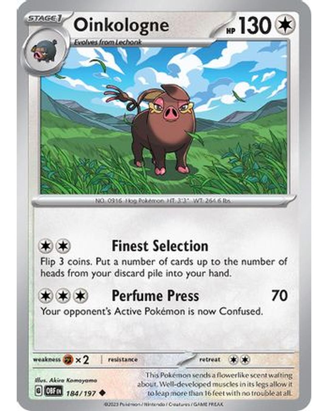 Oinkologne 184/197  SV03 Obsidian Flames - Uncommon