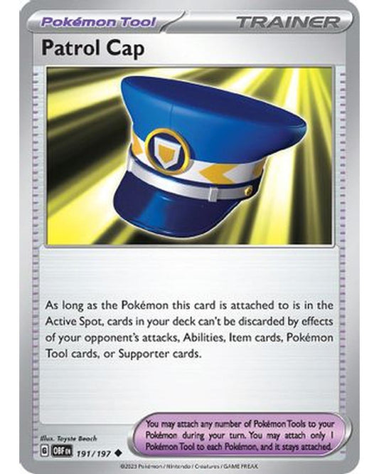 Patrol Cap 191/197  - Reverse Holofoil SV03 Obsidian Flames - Uncommon