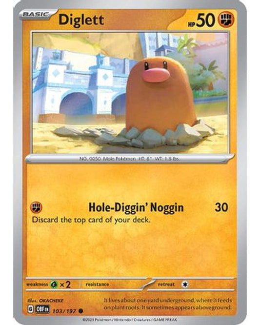 Diglett 103/197  SV03 Obsidian Flames - Common