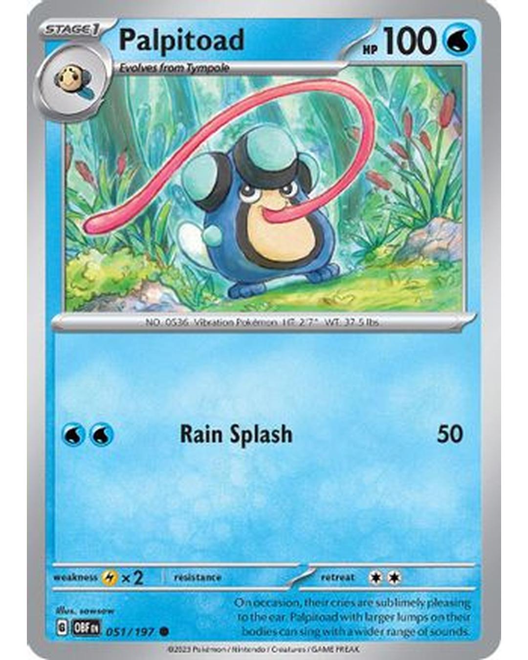 Palpitoad 051/197  SV03 Obsidian Flames - Common