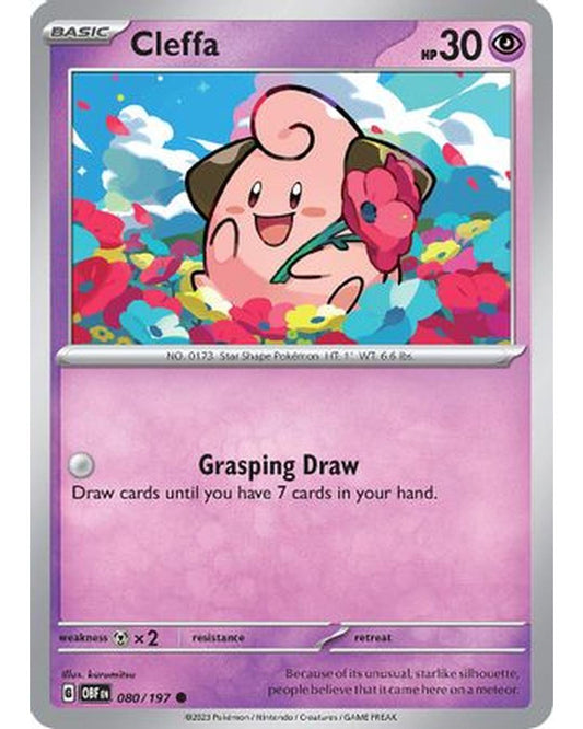 Cleffa 080/197  - Reverse Holofoil SV03 Obsidian Flames - Common