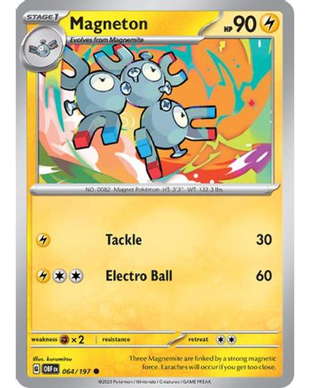 Magneton 064/197  - Reverse Holofoil SV03 Obsidian Flames - Common