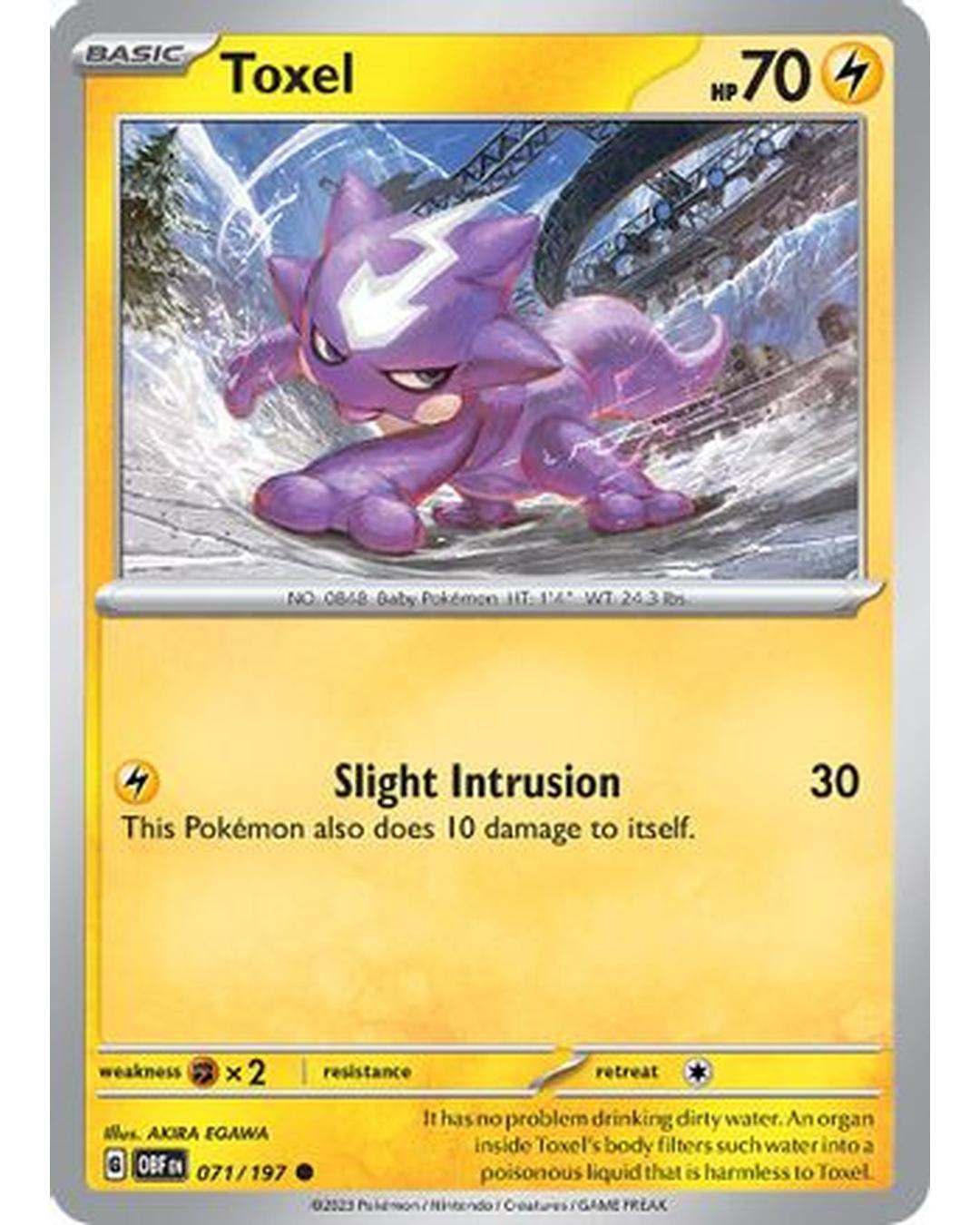 Toxel 071/197  - Reverse Holofoil SV03 Obsidian Flames - Common