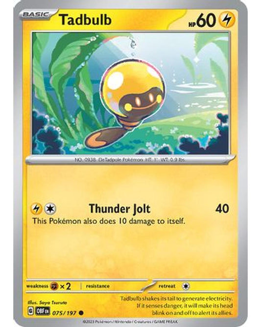 Tadbulb 075/197 075/197  - Reverse Holofoil SV03 Obsidian Flames - Common