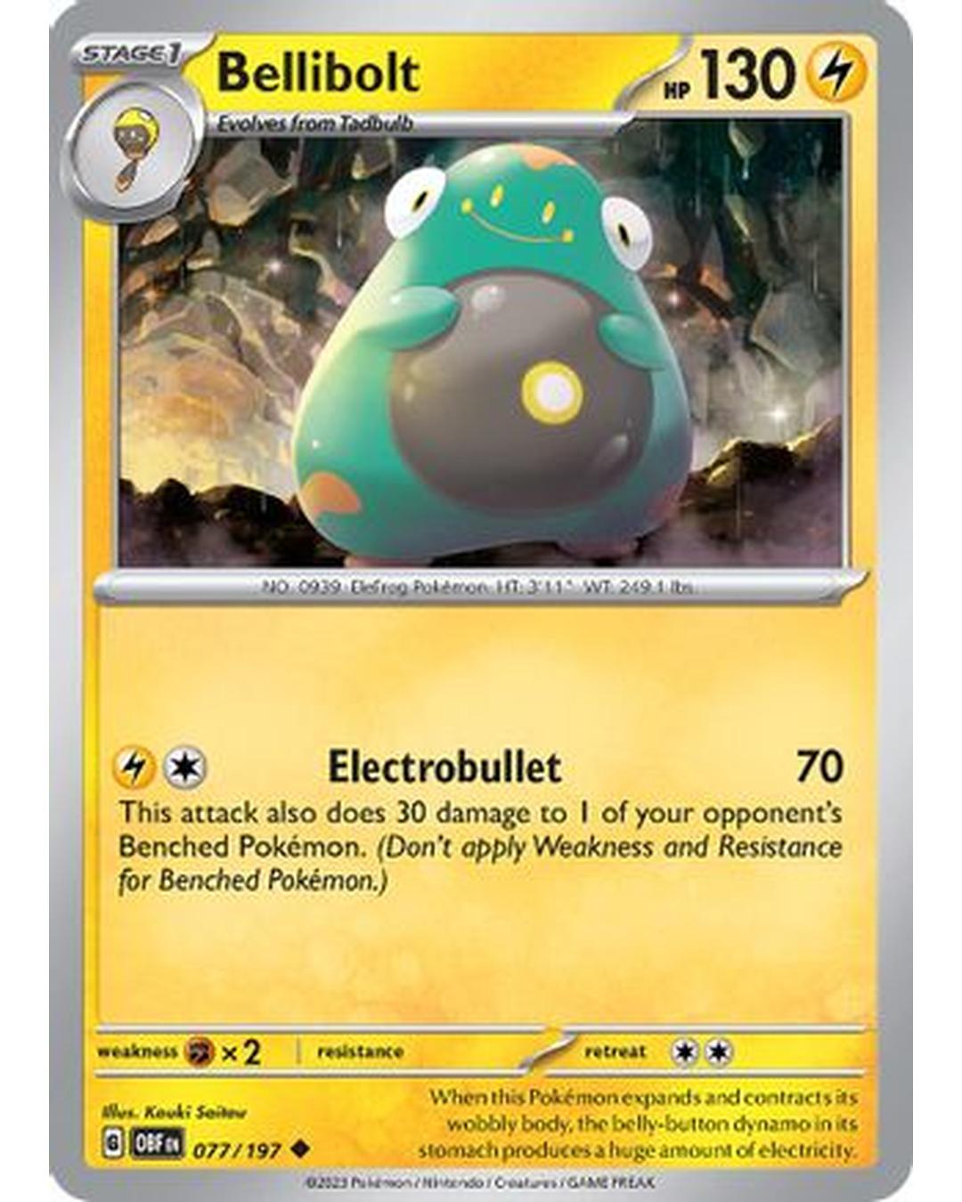 Bellibolt 077/197  SV03 Obsidian Flames - Uncommon