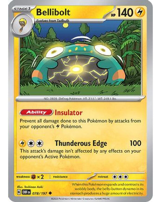 Bellibolt 078/197  SV03 Obsidian Flames - Uncommon