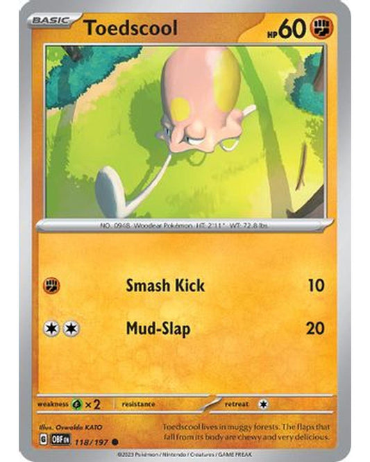 Toedscool 118/197  SV03 Obsidian Flames - Common