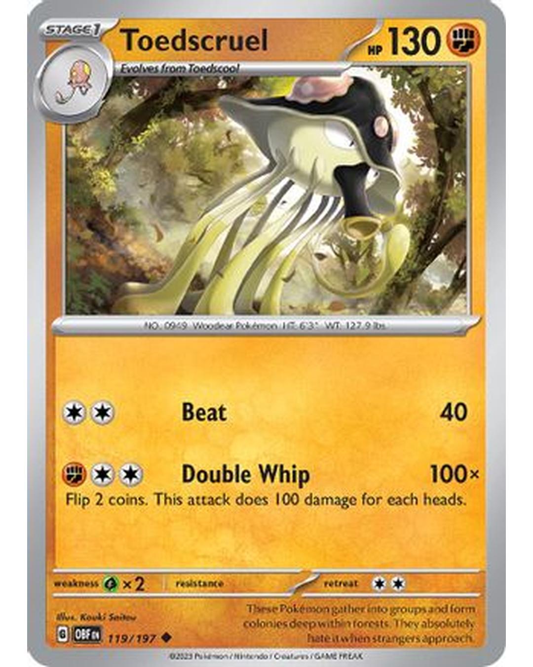 Toedscruel 119/197  SV03 Obsidian Flames - Uncommon