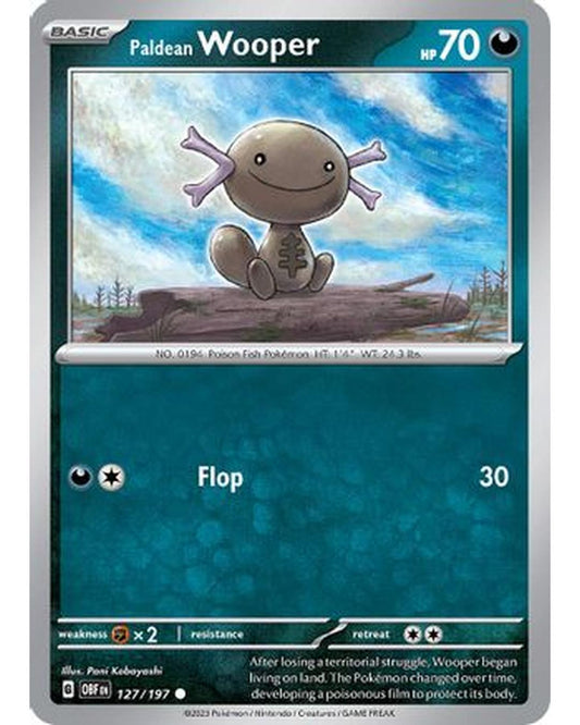 Paldean Wooper 127/197  SV03 Obsidian Flames - Common