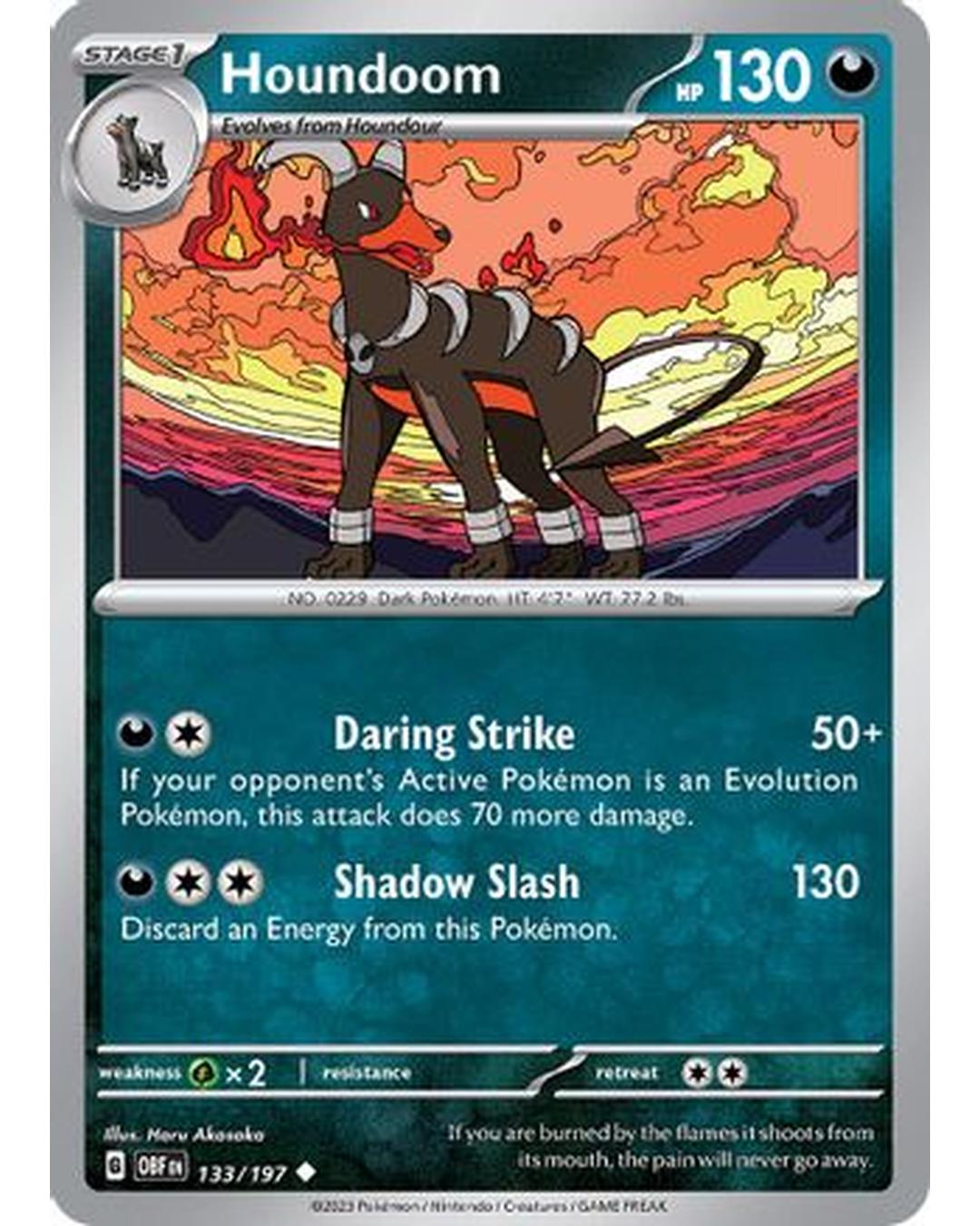 Houndoom 133/197  SV03 Obsidian Flames - Uncommon
