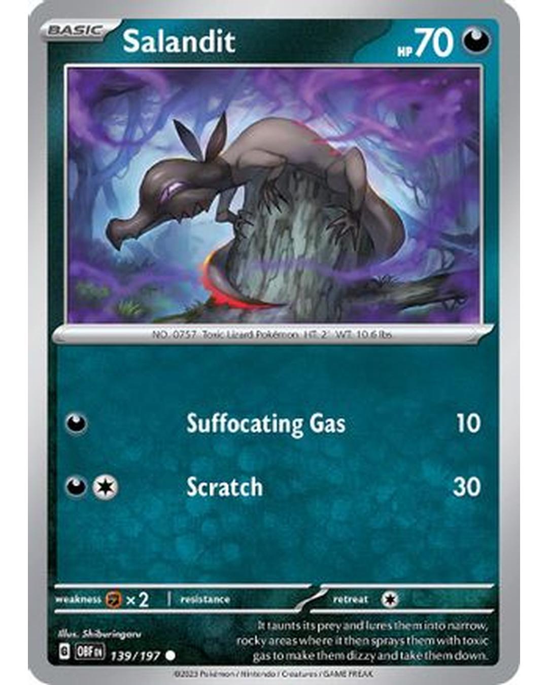 Salandit 139/197  SV03 Obsidian Flames - Common