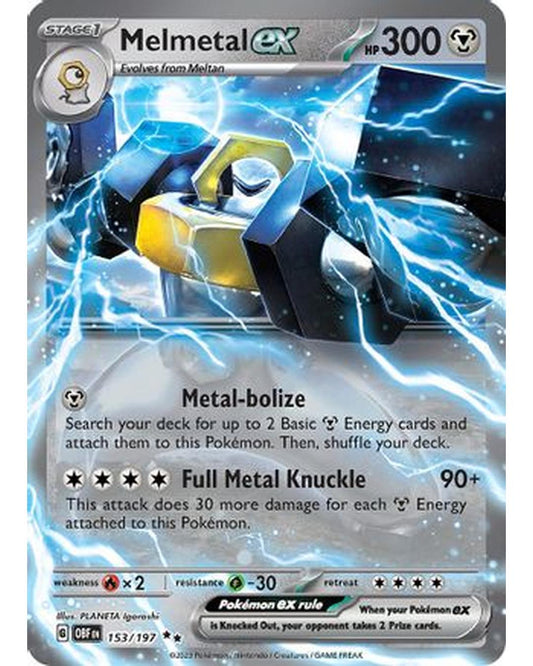 Melmetal ex 153/197  - Holofoil SV03 Obsidian Flames - Double Rare