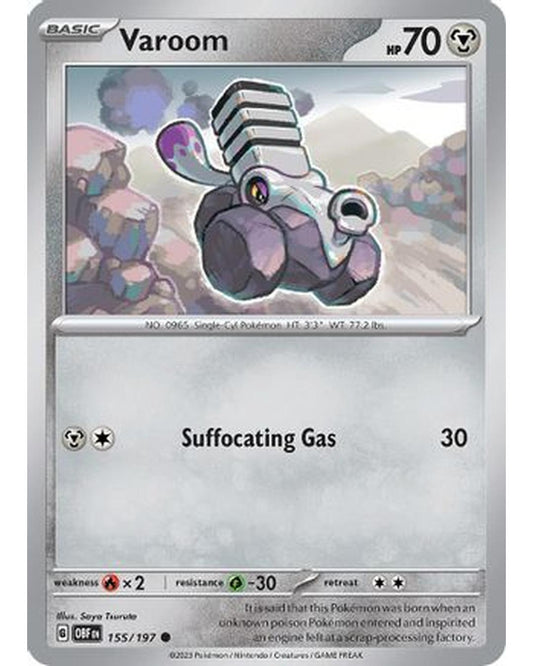 Varoom 155/197  - Reverse Holofoil SV03 Obsidian Flames - Common