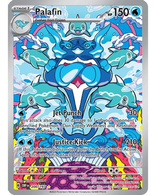 Palafin 200/197  - Holofoil SV03 Obsidian Flames - Illustration Rare
