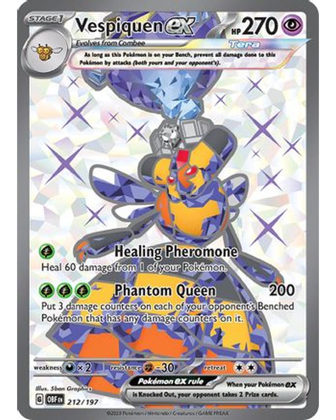 Vespiquen ex 212/197  - Holofoil SV03 Obsidian Flames - Ultra Rare