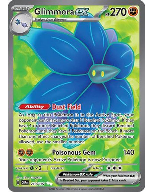 Glimmora ex 213/197  - Holofoil SV03 Obsidian Flames - Ultra Rare