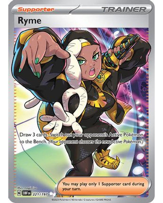 Ryme 221/197  - Holofoil SV03 Obsidian Flames - Ultra Rare