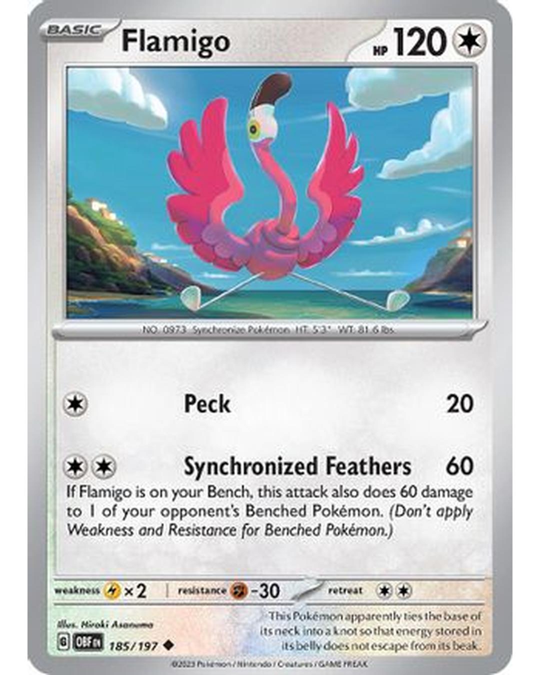 Flamigo 185/197  SV03 Obsidian Flames - Uncommon