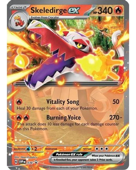 Skeledirge ex 034  - Holofoil SV Scarlet & Violet Promo Cards - Promo