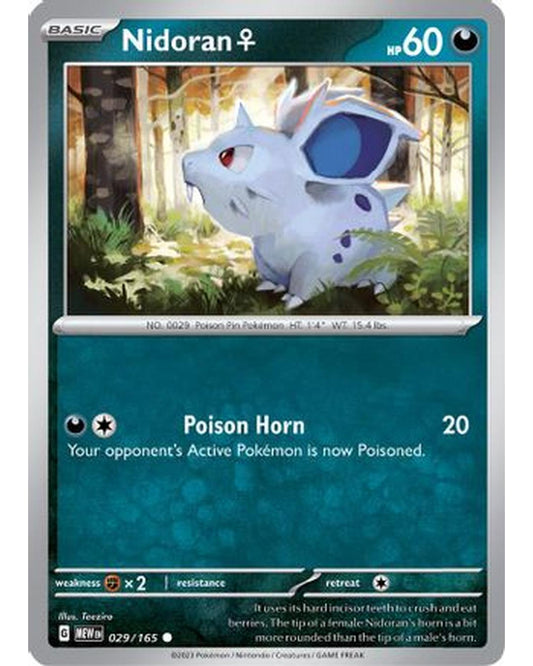 Nidoran F 029/165  SV Scarlet & Violet 151 - Common