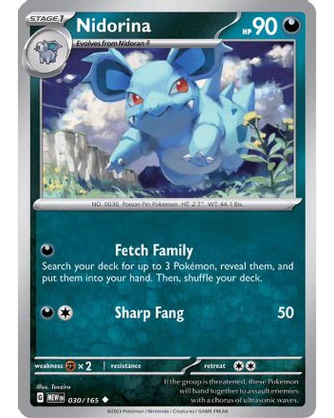 Nidorina 030/165  SV Scarlet & Violet 151 - Uncommon