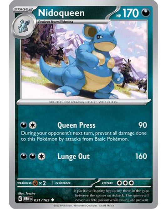 Nidoqueen 031/165  SV Scarlet & Violet 151 - Uncommon