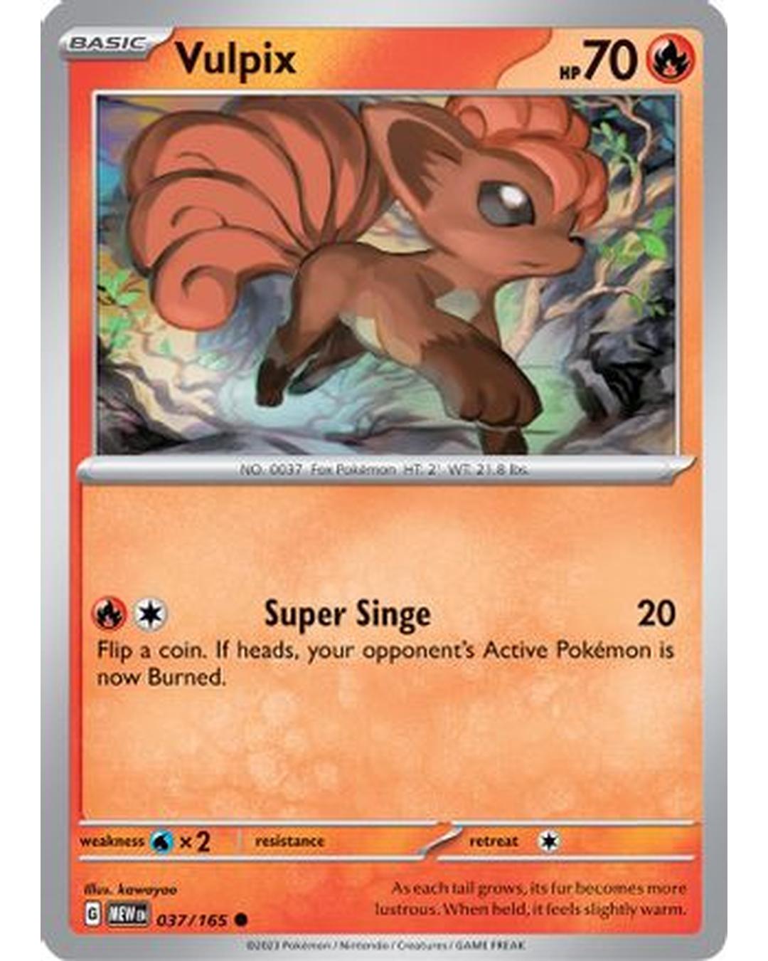 Vulpix 037/165  SV Scarlet & Violet 151 - Common